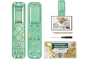 Picture Hanging Kit with Level - Complete Picture Hanging Tool Kit for Wall Decor