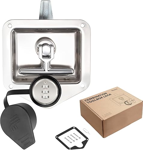 Caja de herramientas combinada de repuesto para camión, cerradura de combinación de 3 dígitos, cerradura de combinación sin llave, cierre plegable