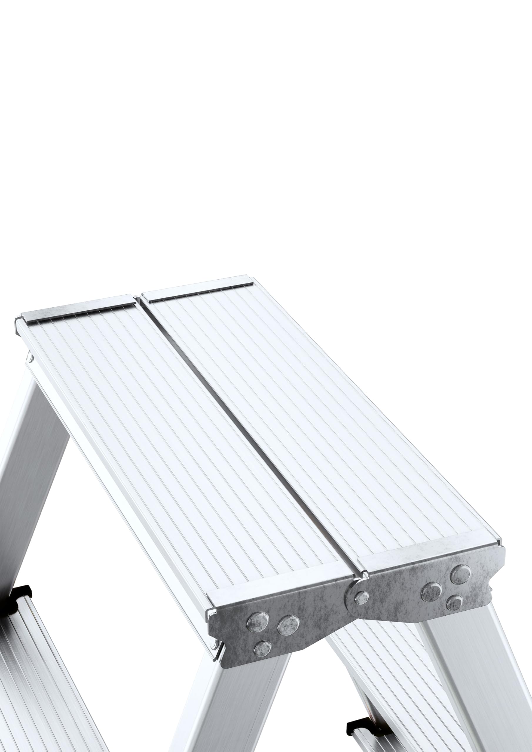 Drabest Escabeau 5 Marches Aluminium Double Face – Échelle Pliable avec Plateforme – Charge Max 125 kg – Dimensions 46x109x16 cm – pour Usage Domestique et Professionnel