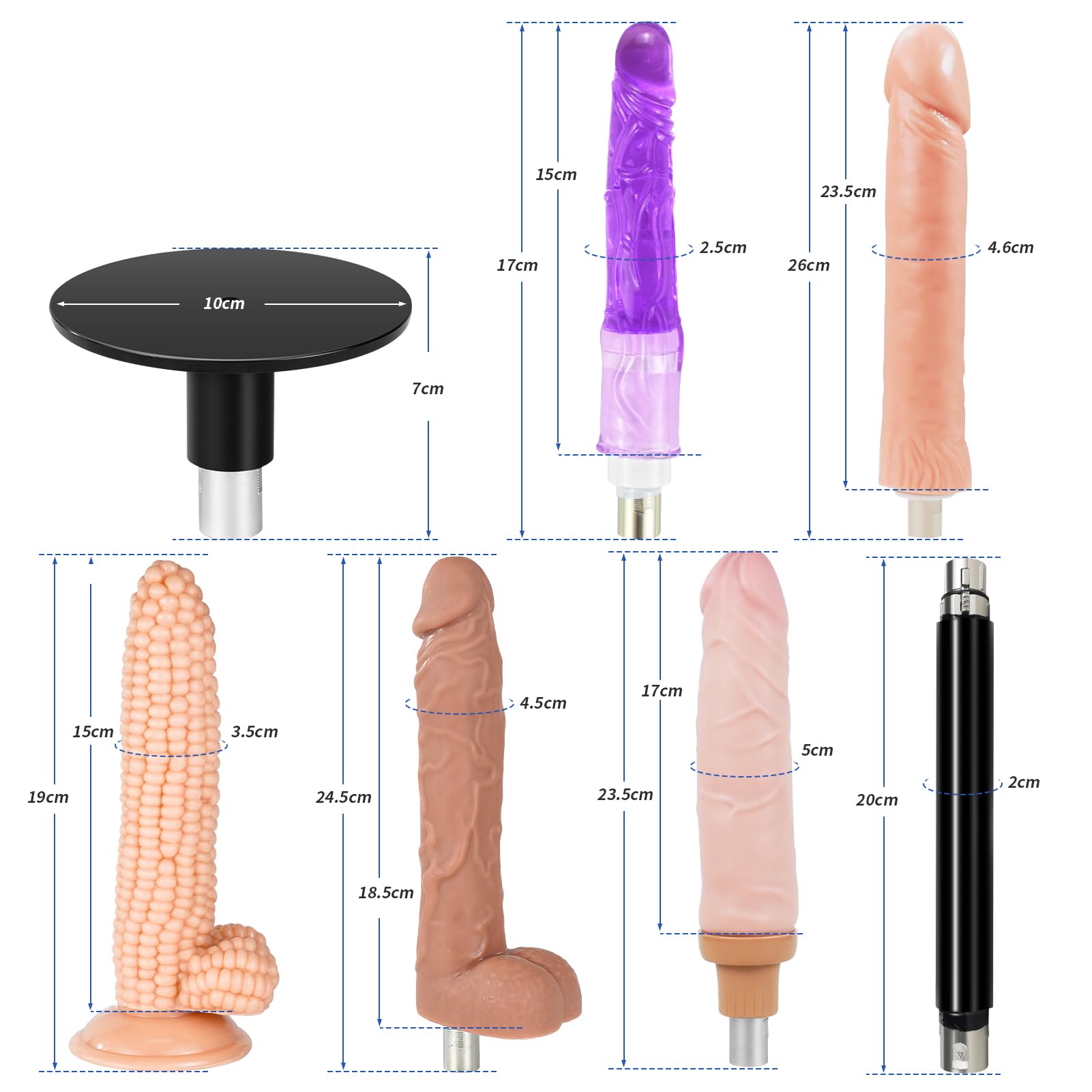 ANNGEOK Automatische Sexmaschine mit Dildo Zubehör für Mann und Frau, Fickmaschine 3 XLR-Stecker Liebesmaschine Sexspielzeug Maschinen (Aseu-003)