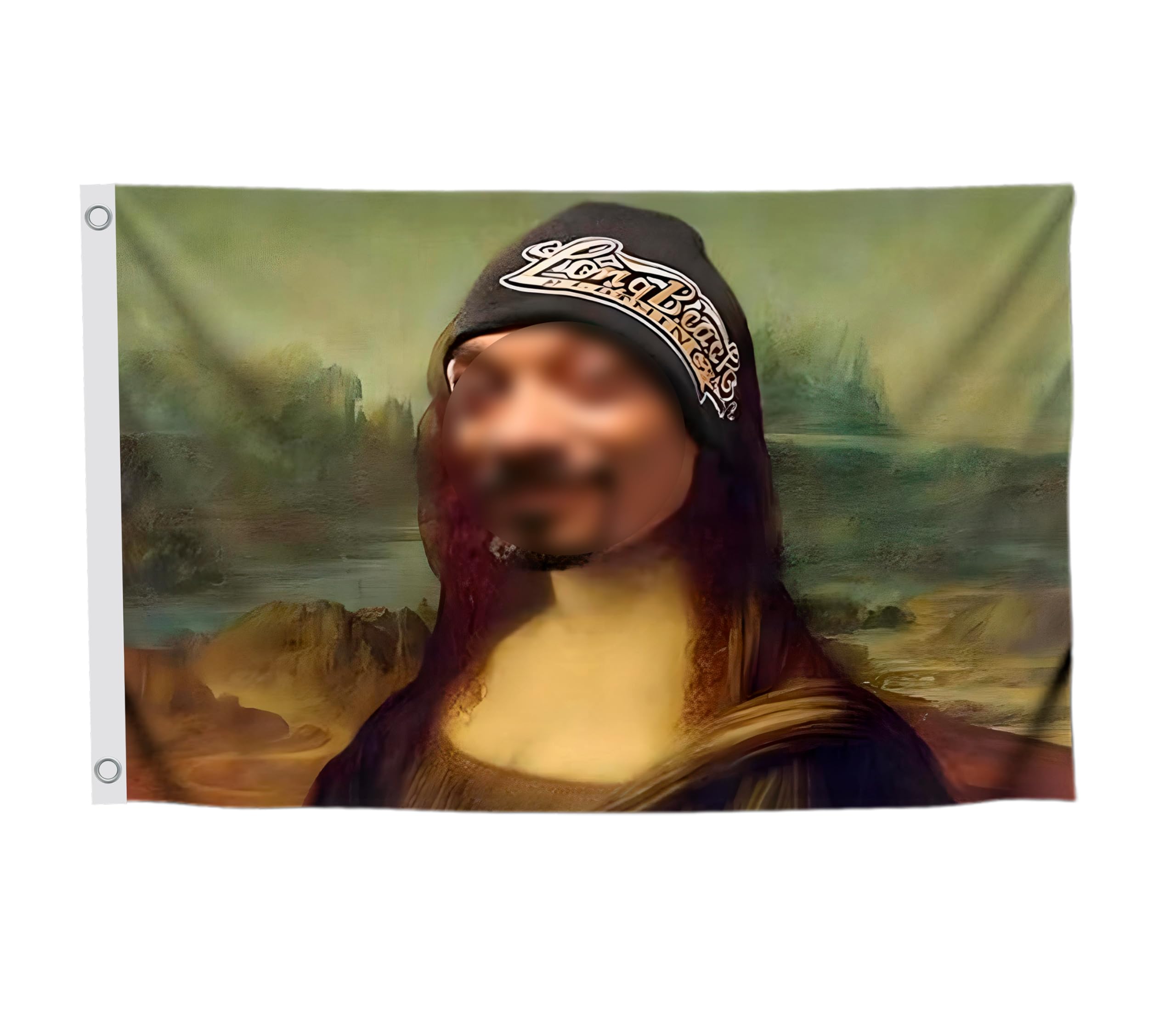 Rapper Dogg Fun Polyester Flag 3x5 Ft - Durable Man Cave Wall Flag with 2 Brass Grommets for College Dorm Room Decor Tapestry - Party Decoration Poster for Holliday - Meme Flags for Indoor and Outdoor