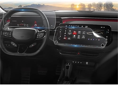 CDEFG (4 piezas para 2024 2025 2026 Dodge Charger Daytona protector de pantalla, pantalla táctil de 12.3 pulgadas y pantalla de instrumentos de 12.3