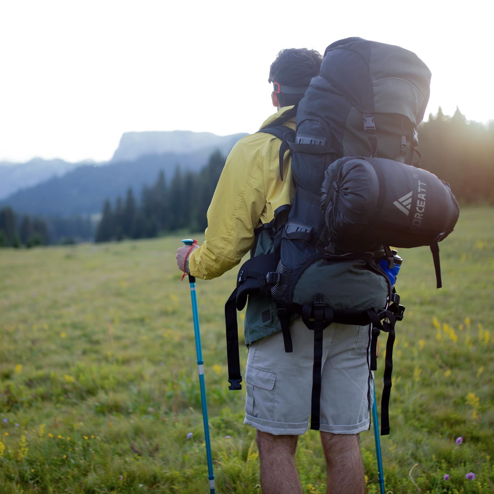 Forceatt Saco de Dormir Momia,Temperatura Aplicable es 0℃-20℃,Sacos de Dormir Compacto para Adultos,3-4 Estaciones,Resistente al Agua y al Desgarro,Ideal para Camping y Trekking