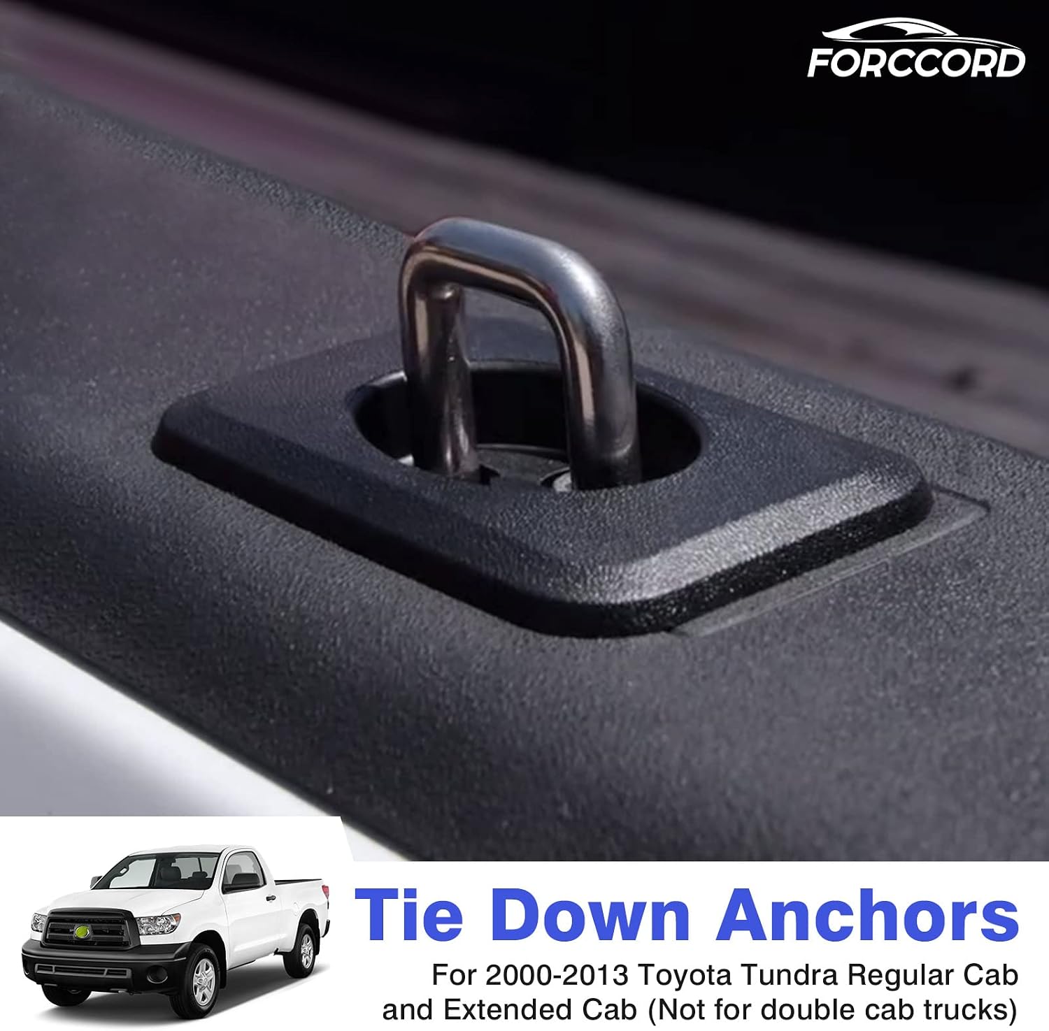 Custom Fit for Tie Down Anchors 2000-2013 Toyota Tundra Regular Cab and Extended Cab Trucks Bed Tie Downs for Truck-4 Pack(Not for Double Cab Trucks) Replacement Accessories