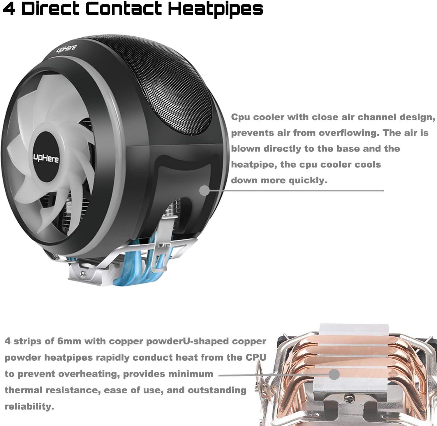 کولر هوایی CPU150ARGB با عملکرد بالا CCF150ARGB ...