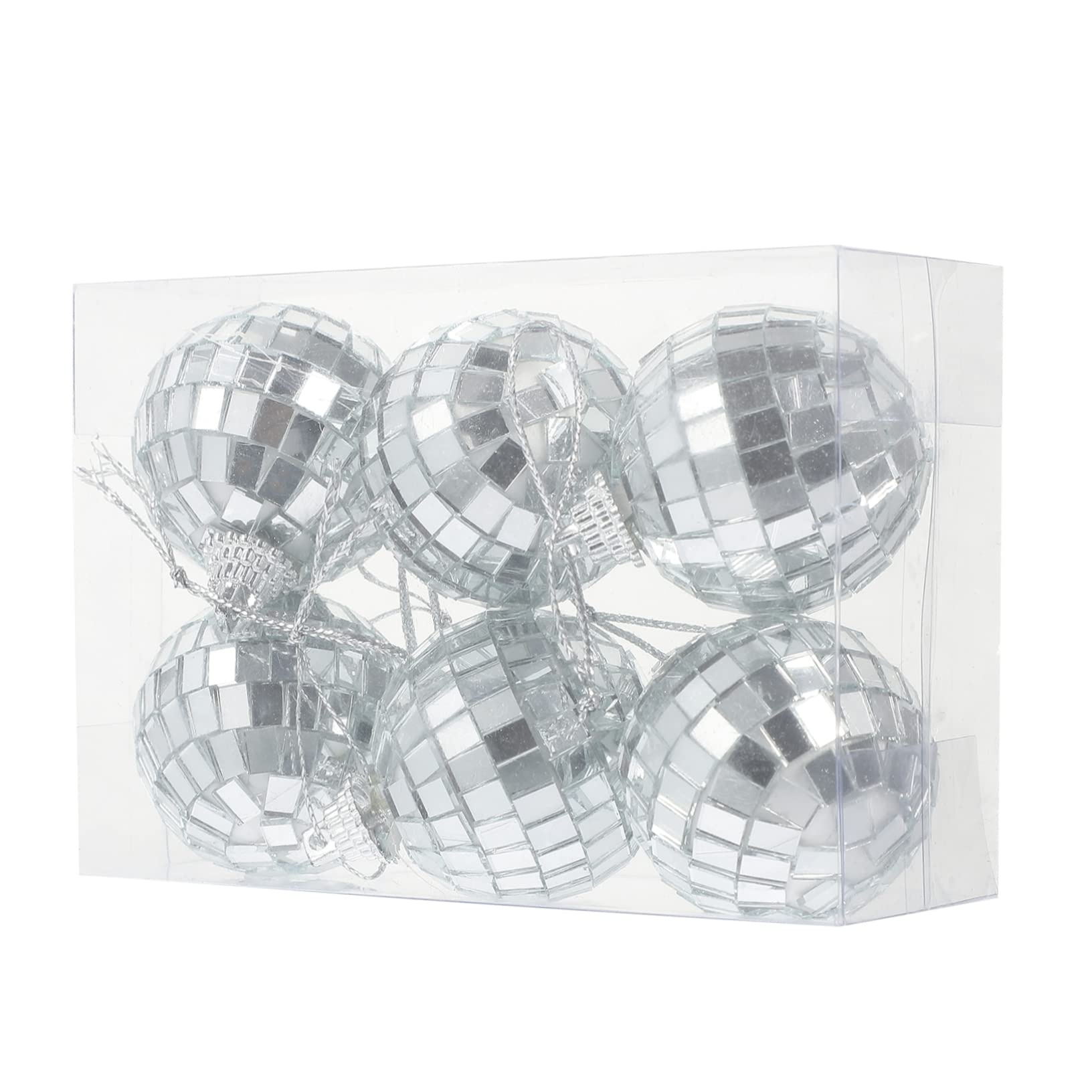 Hemobllo 6pcs Disco Ornaments for Christmas Tree Decor Bright Reflective Mirror for Parties Weddings and Events Versatile Hanging Decorations for Home and Celebrations