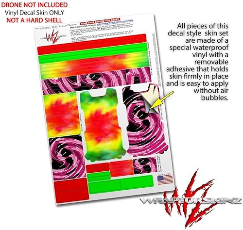 Miniatura 4 de Skin Decal Wrap 2 Pack para DJI Ryze Tello Drone Tie Dye Drone No Incluido