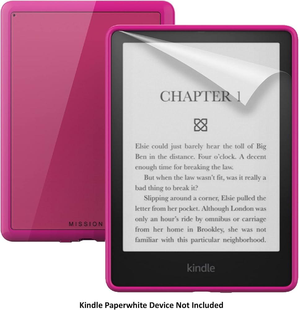 kindle paperwhiteシグネチャーエディション 32GB＋正品ケース Amazon.com: Made for Amazon, Clear Case in Raspberry with Screen