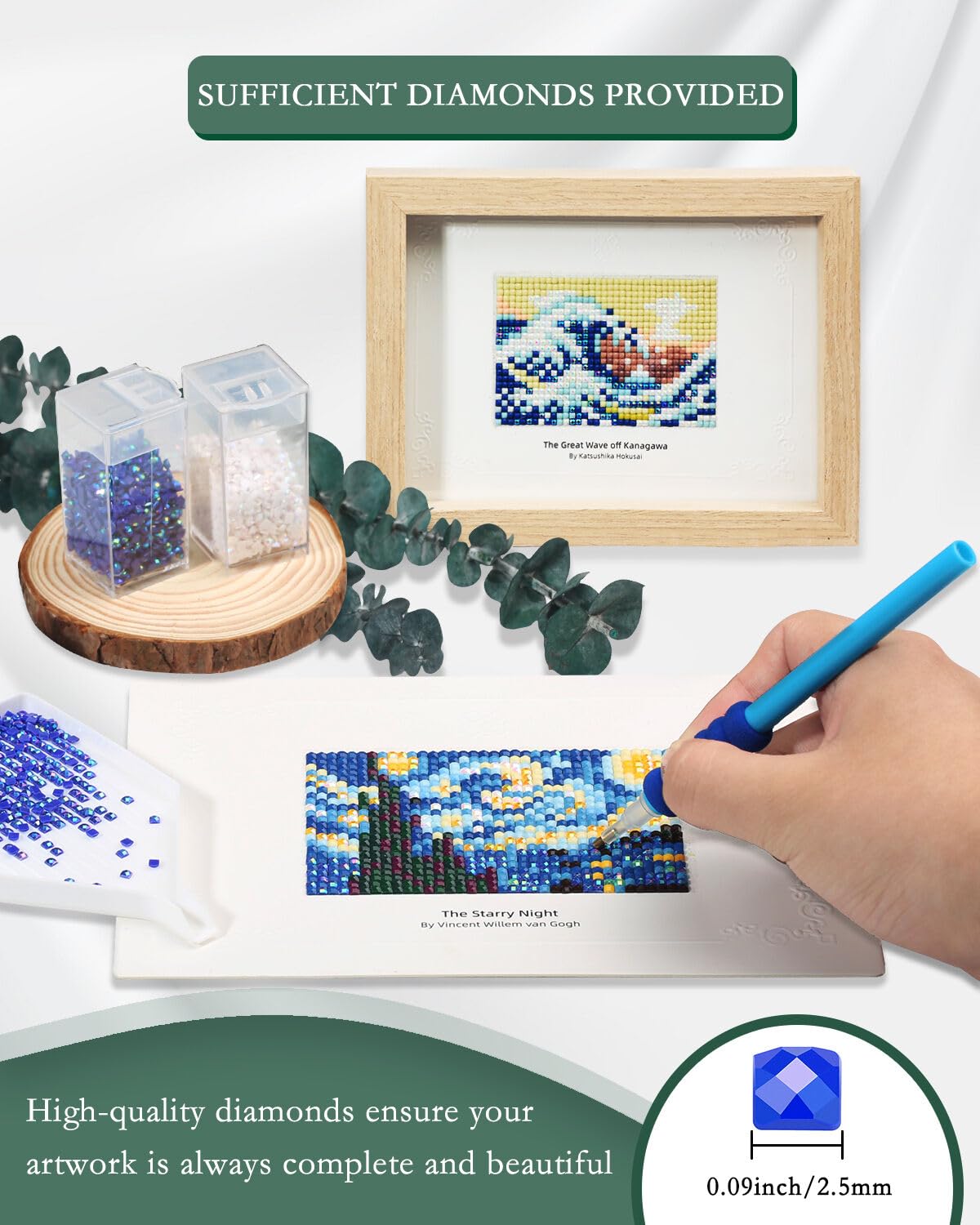 Amazon.co.jp: Minigem 12個 小さなダイヤモンドペインティングキット