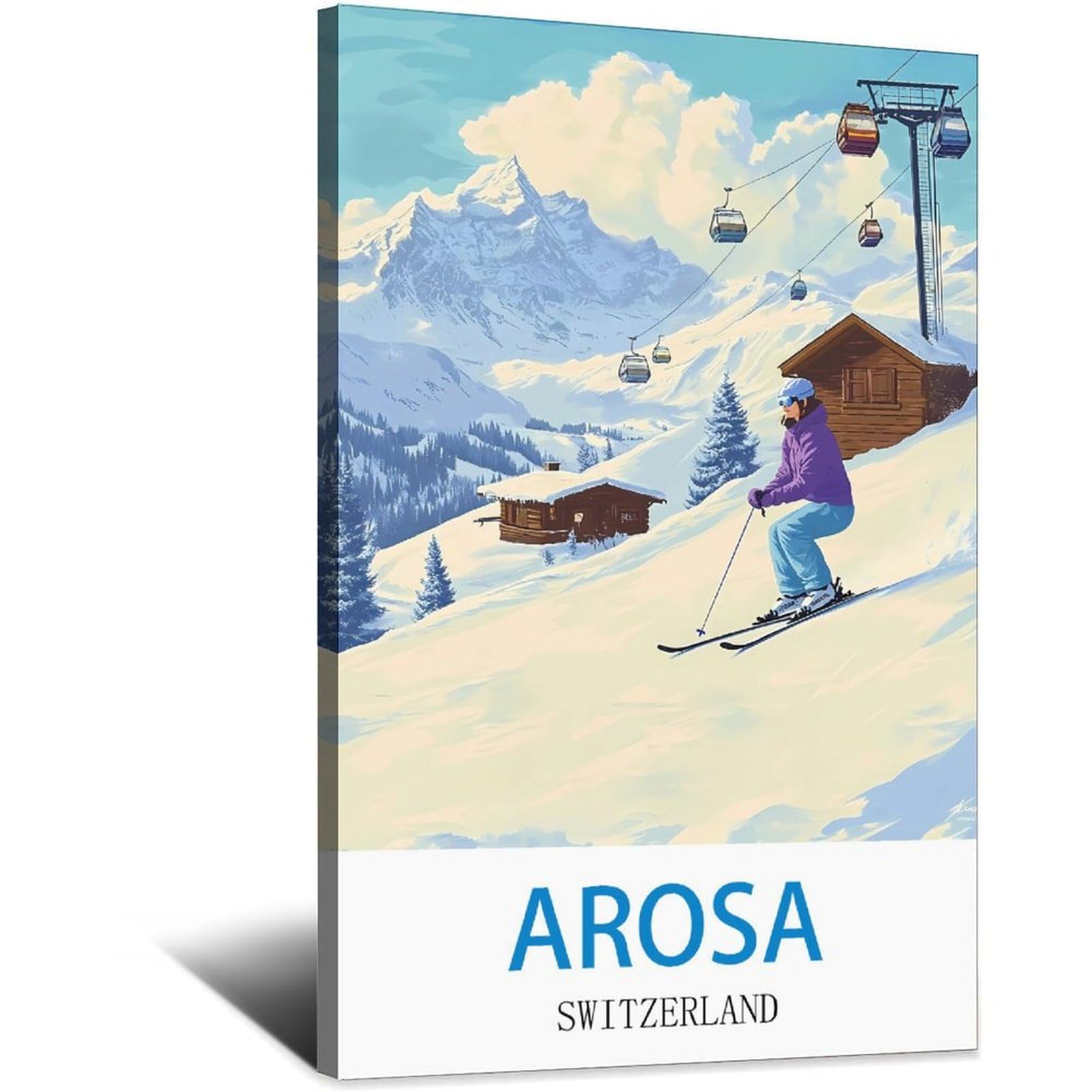 Arosa Suisse poster impression toile lin premium 20x30 - 6