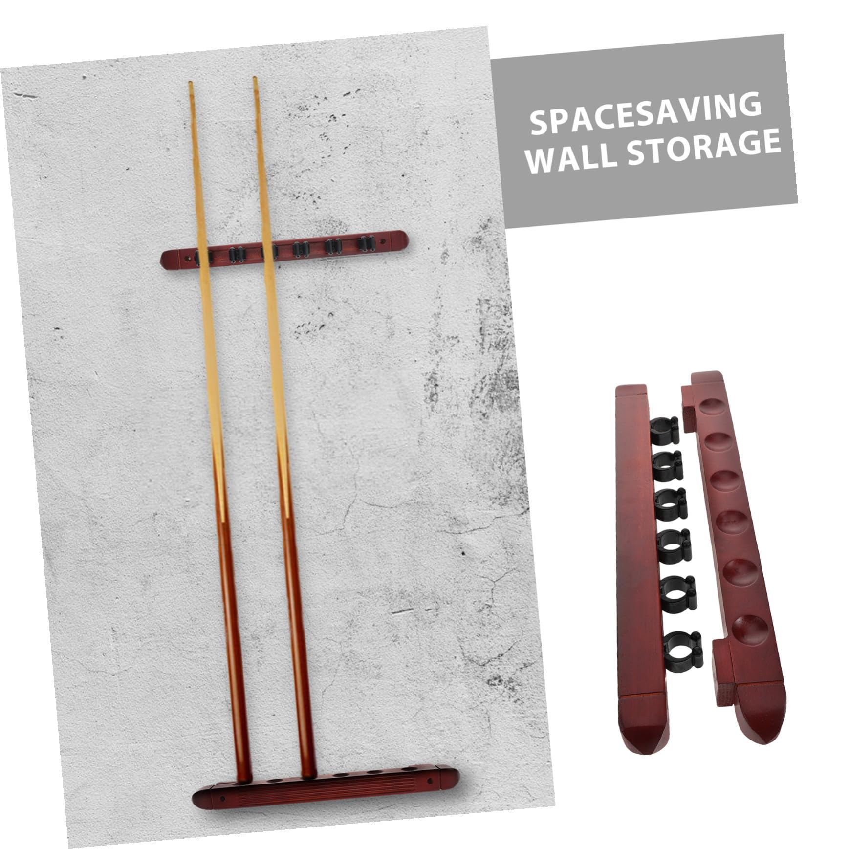 UPKOCH Lot De 2 Supports De Queue De Billard en Bois Support De Bâton De Billard Présentoir De Bâton en Bois