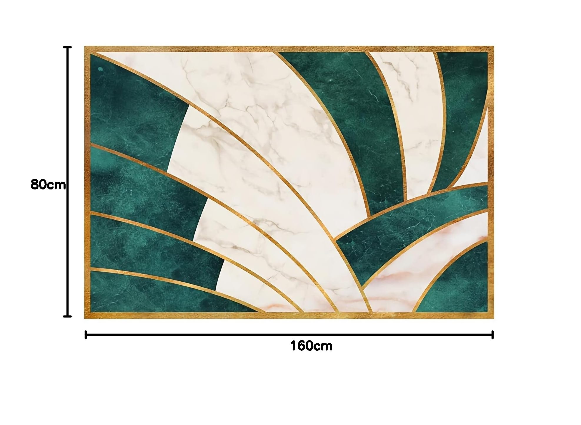 Alfombra Alfombra niña habitacion Diseño geométrico de Textura de mármol Beige Amarillo Verde alfombras salón Alfombra habitacion Infantil 80x160cm