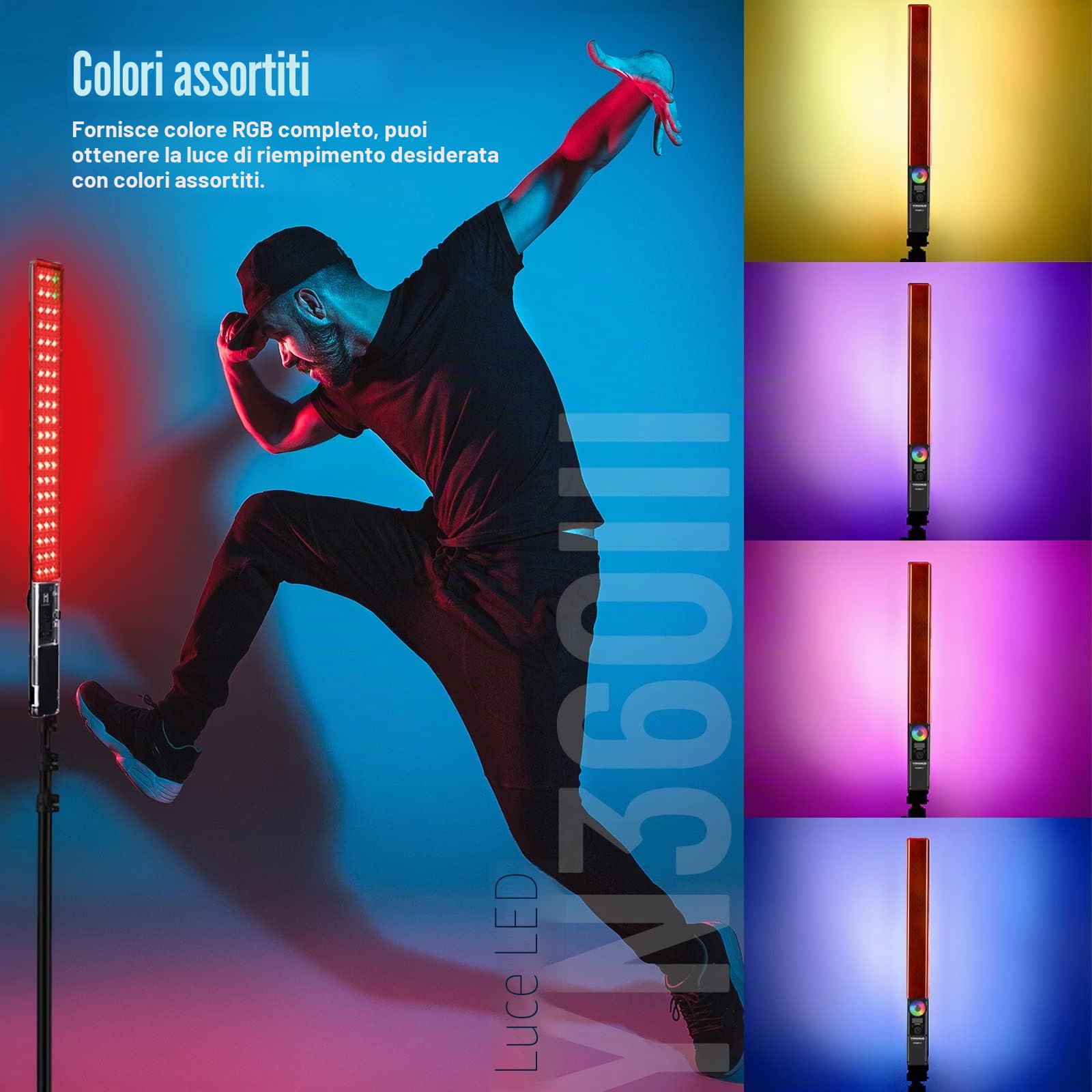 Yongnuo YN360 III – Luce video LED migliorata con temperatura di colore regolabile 3200 K-5600 K