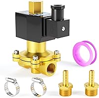 Vista 13 de TAILONZ PNEUMATIC Válvula electromagnética eléctrica de latón de 1 pulgada NPT DC12V 2W-250-25 agua normalmente cerrada, aire, diesel