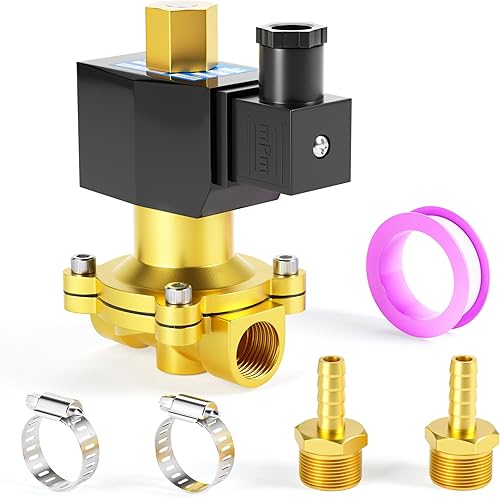 Miniatura 13 de TAILONZ PNEUMATIC Válvula electromagnética eléctrica de latón 2W-200-20 de latón de 3/4 pulgadas NPT AC110V Agua normalmente cerrada, aire, diesel