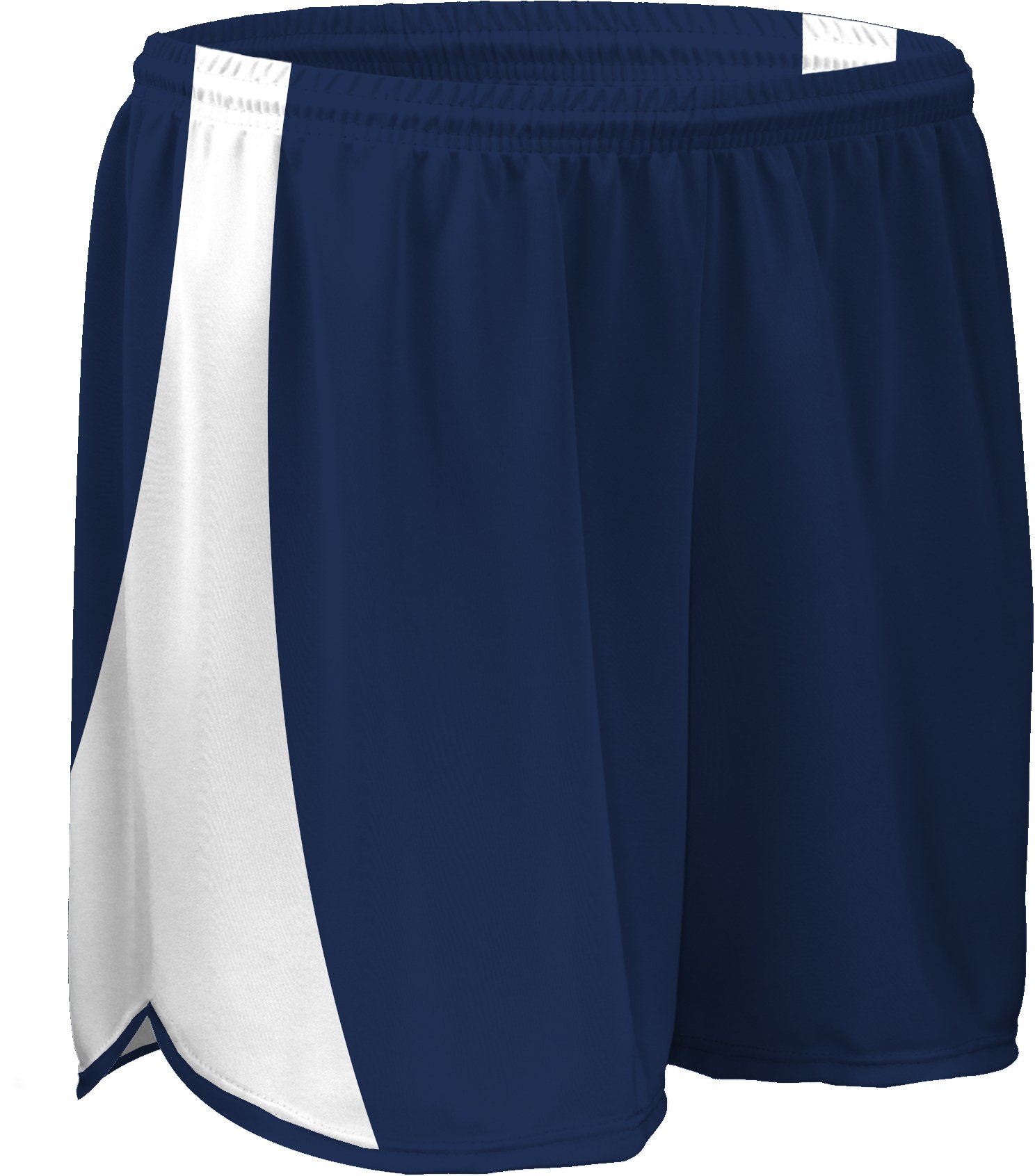 PT687 Mens and Womens Dry Fit 5 Inch Track Short with White Side Panels with Matching Inner Brief-Great for Running, Jogging, Walking, and Aerobics (XXX-Large, Navy/White/Navy)