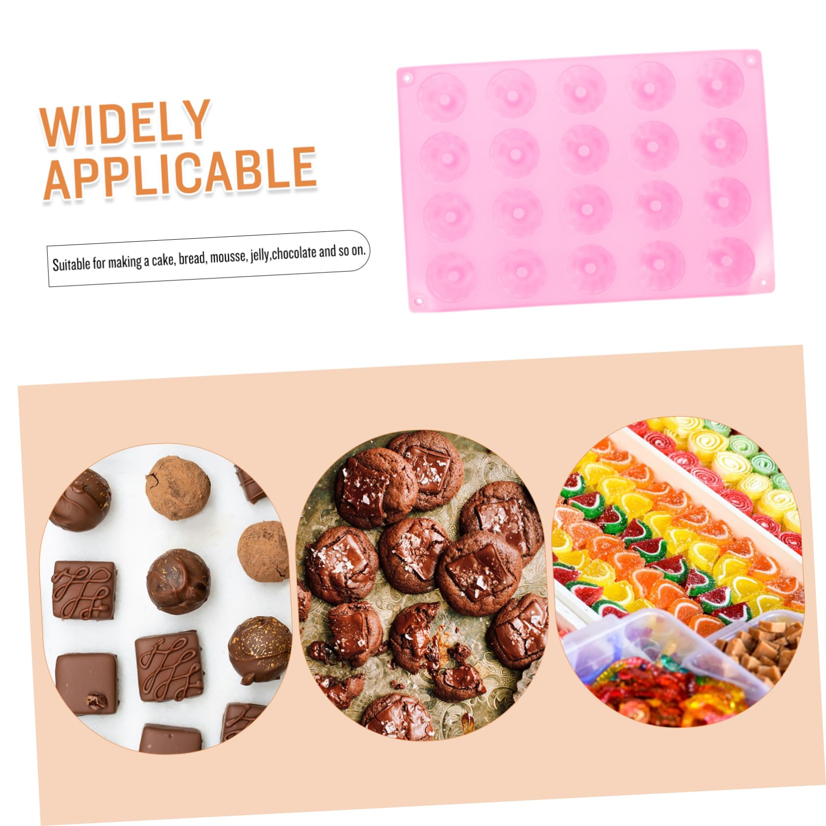 Abaodam Silikon Kuchenform mit 20 Mulden Backwerkzeug Ofenfeste Form für Kuchen Muffins und Pralinen