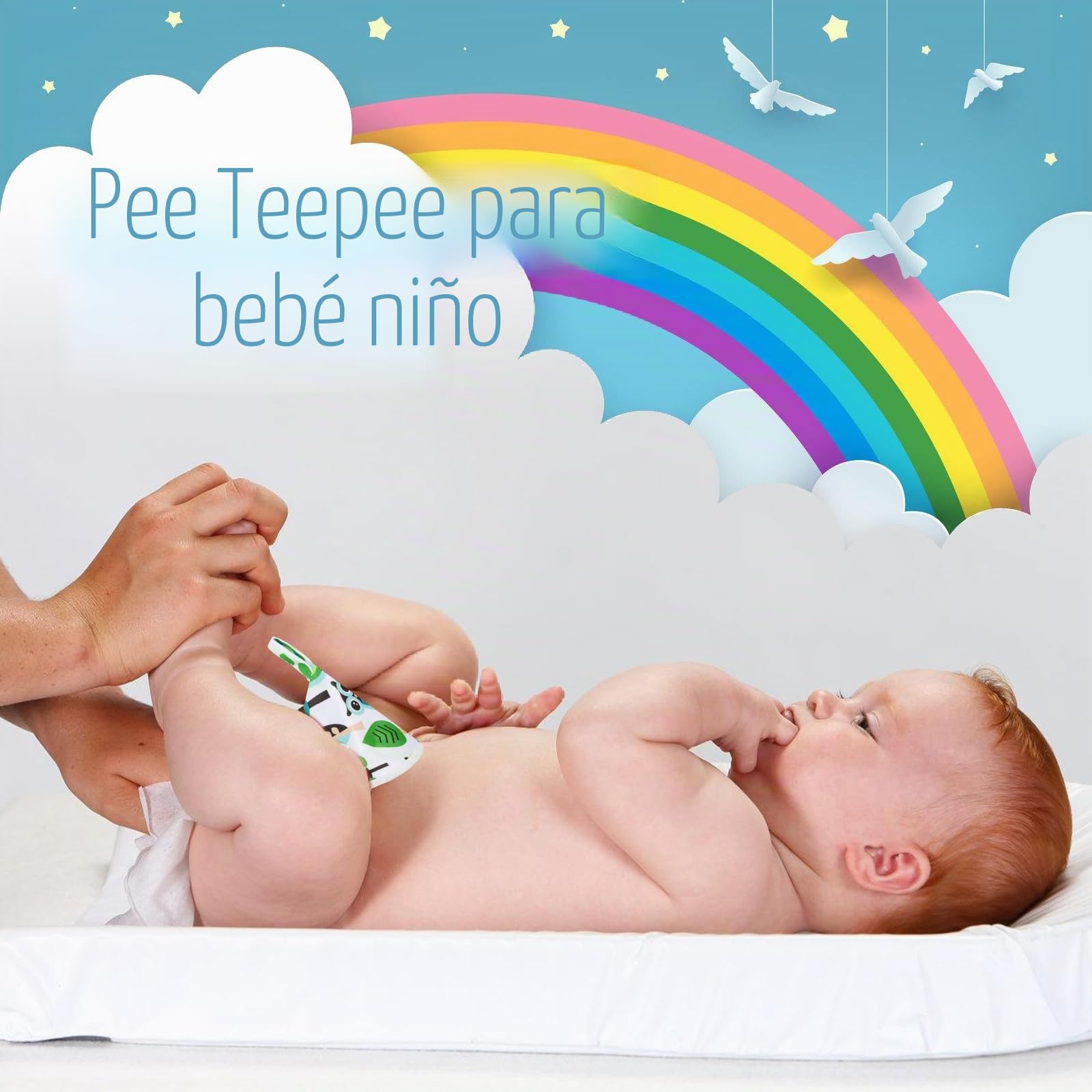Pee Teepee - 12 fundas para pañales para bebé, mantente seco al cambiar pañales, accesorios de cambio de pañales con fuerte absorción de agua para niños, regalo de cumpleaños para recién
