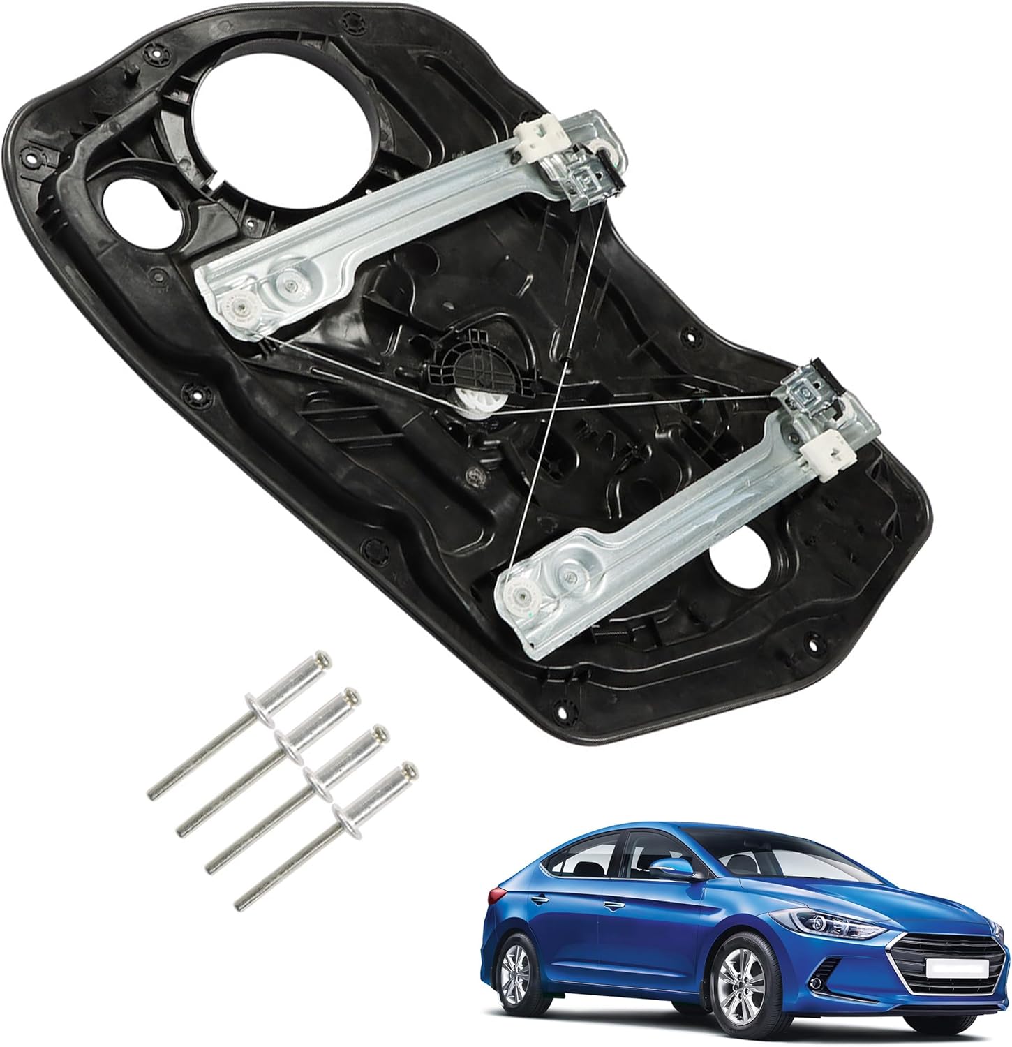 Front Left Power Window Regulator without Motor Replacement for 2011 2012 2013 2014 2015 2016 Elamtra 82471-3Y010