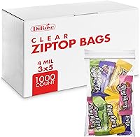 Vista 9 de Dirose Bolsas de polietileno con cierre resellable con cremallera, 6 x 6 pulgadas (1000 unidades), 4 mil, plástico transparente resellable