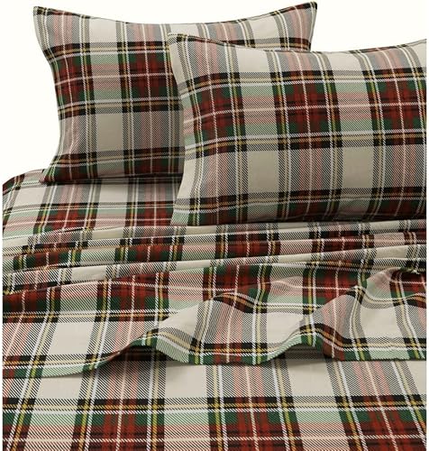 Miniatura 4 de Tribeca Living Sábanas de franela tamaño individual, bolsillo profundo, 100% algodón, 170 GSM, bolsillo extra profundo de 24 pulgadas, juego de