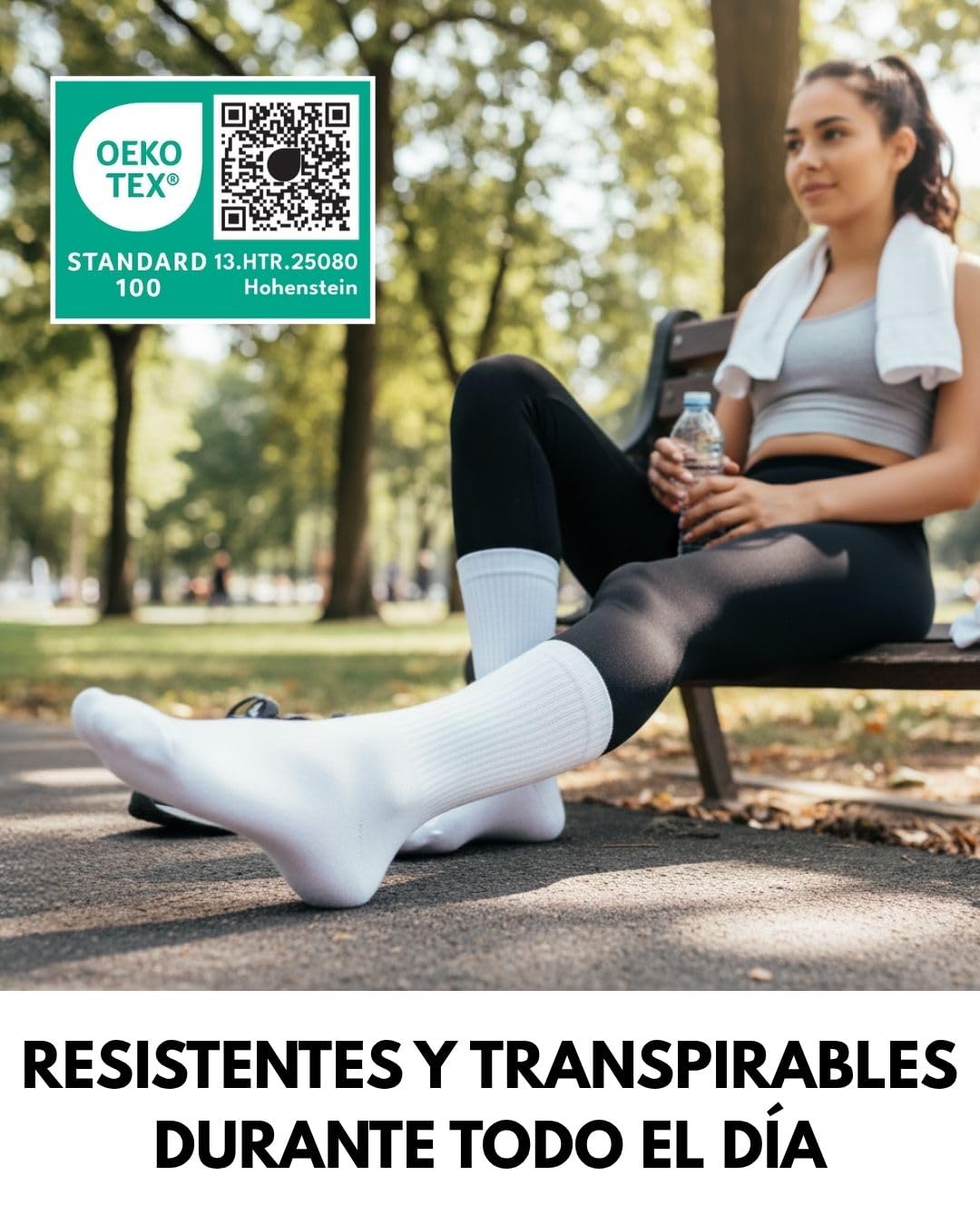 sockenkauf24 10 Pares Calcetines Deporte Hombre Mujer Tenis Algodón Transpirable Acolchado Crew Socks