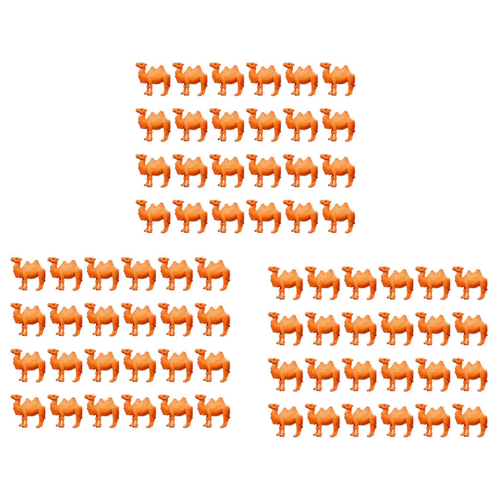 Vjsujehgy 72Pcs Camel Figurines Miniature Toys Camel Models Animal Figurines for Cake Toppers Home Desktop Ornaments Decor