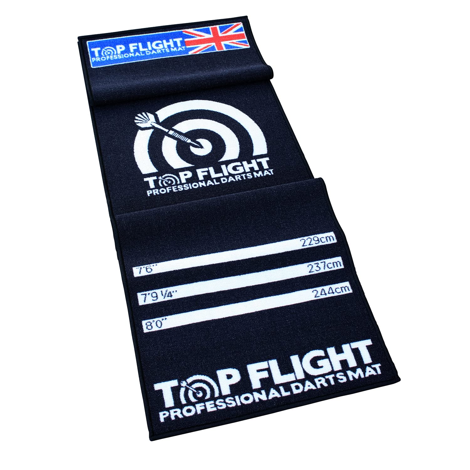BIKE IT Professional Darts Mat Dart Oche Throwing Distance Marker Non Slip Backing 275cm x 66cm