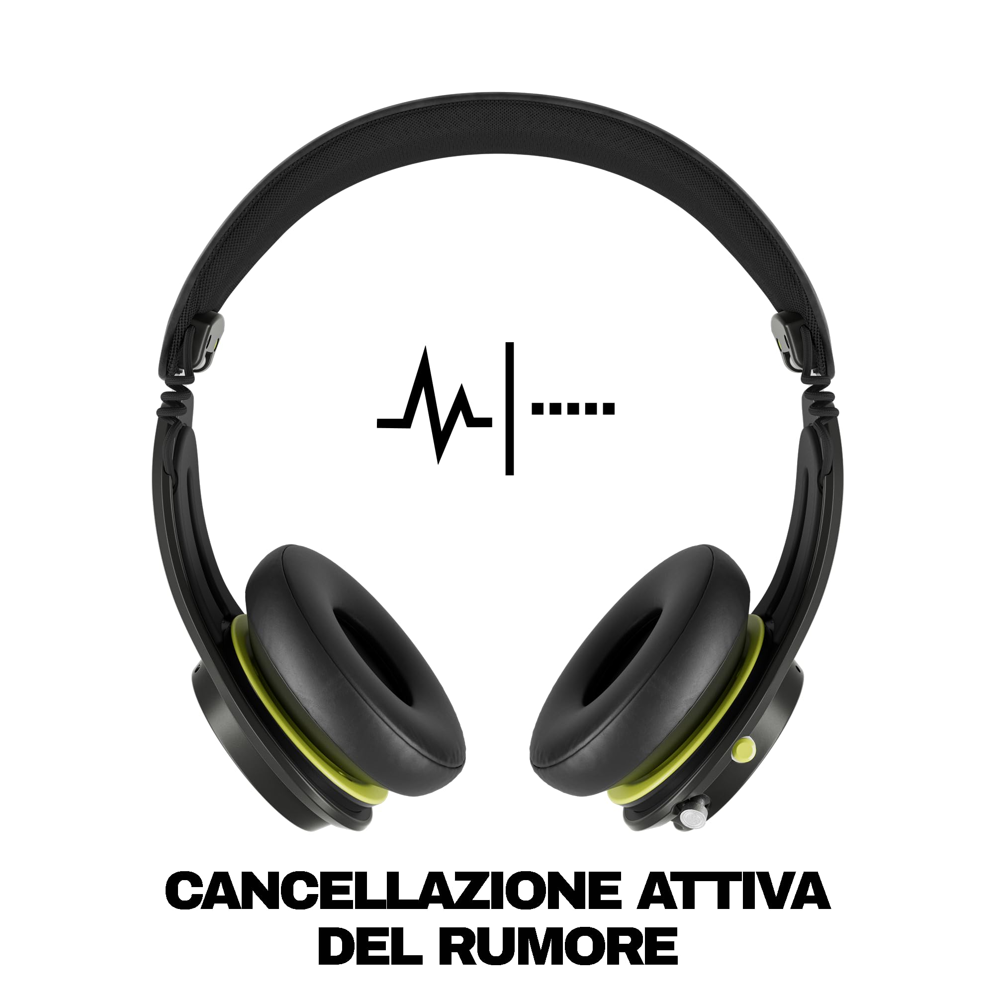Skullcandy Icon ANC Wireless On-Ear Bluetooth Headphones, Active Noise Cancelling, Up to 60 Hours Battery, Sweat Water Resistant, Foldable and Durable, Microphone for iPhone Android - True Black