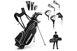 ULTIMATE Men's Golf Club Set: 10-Piece Package and Portable Stand Bag
