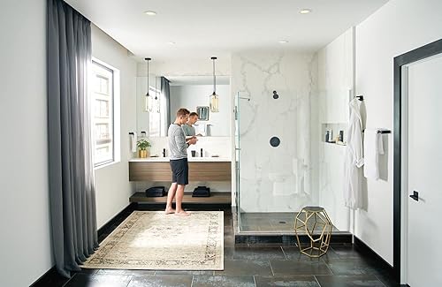 Miniatura 2 de Moen Align YB0418BL - Toallero individual moderno de 18 pulgadas, color negro mate