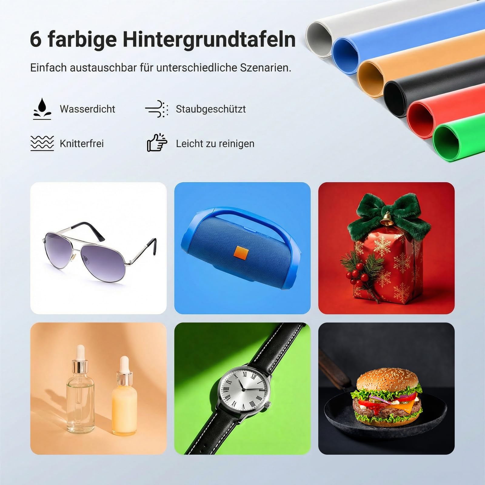 NEEWER Basics Fotobox, 12"x12"x12" Fotostudio Light Box, zweifarbig, LB30B