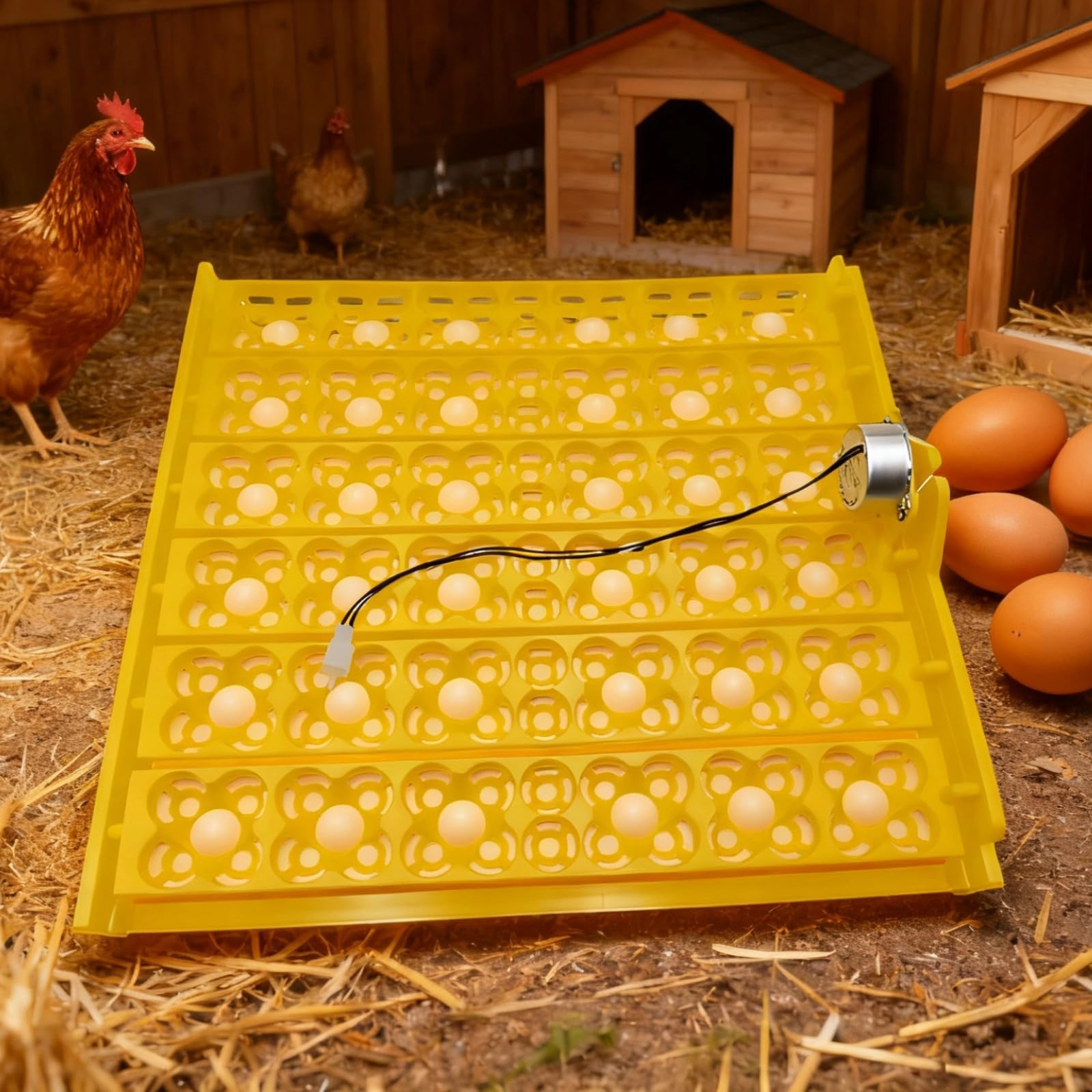 Tornitore automatico per uova per incubatrici, capacità 36 uova, motore 110V, rack di plastica per anatra, quaglia, uova di gallina