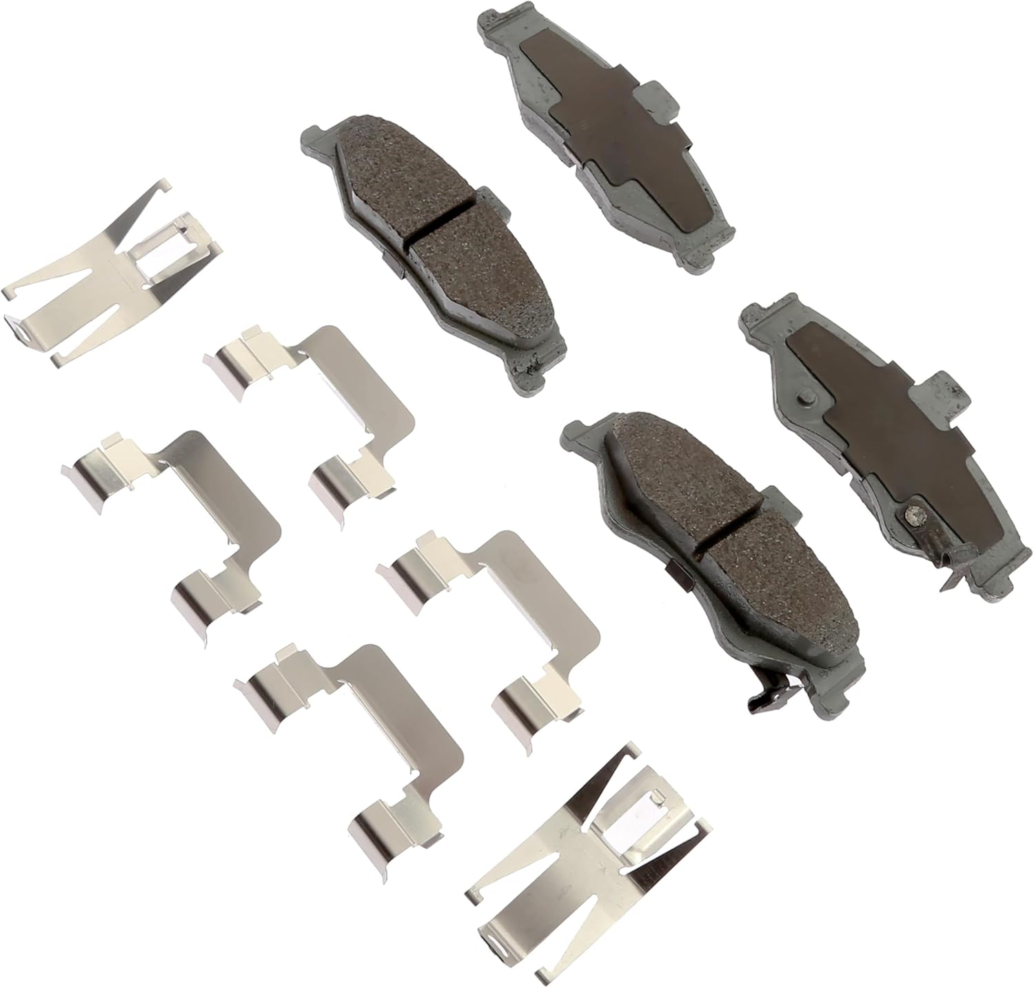 ACDelco Silver 14D750CHF1 (19427980) Ceramic Rear Disc Brake Pad Kit with Springs and Clips