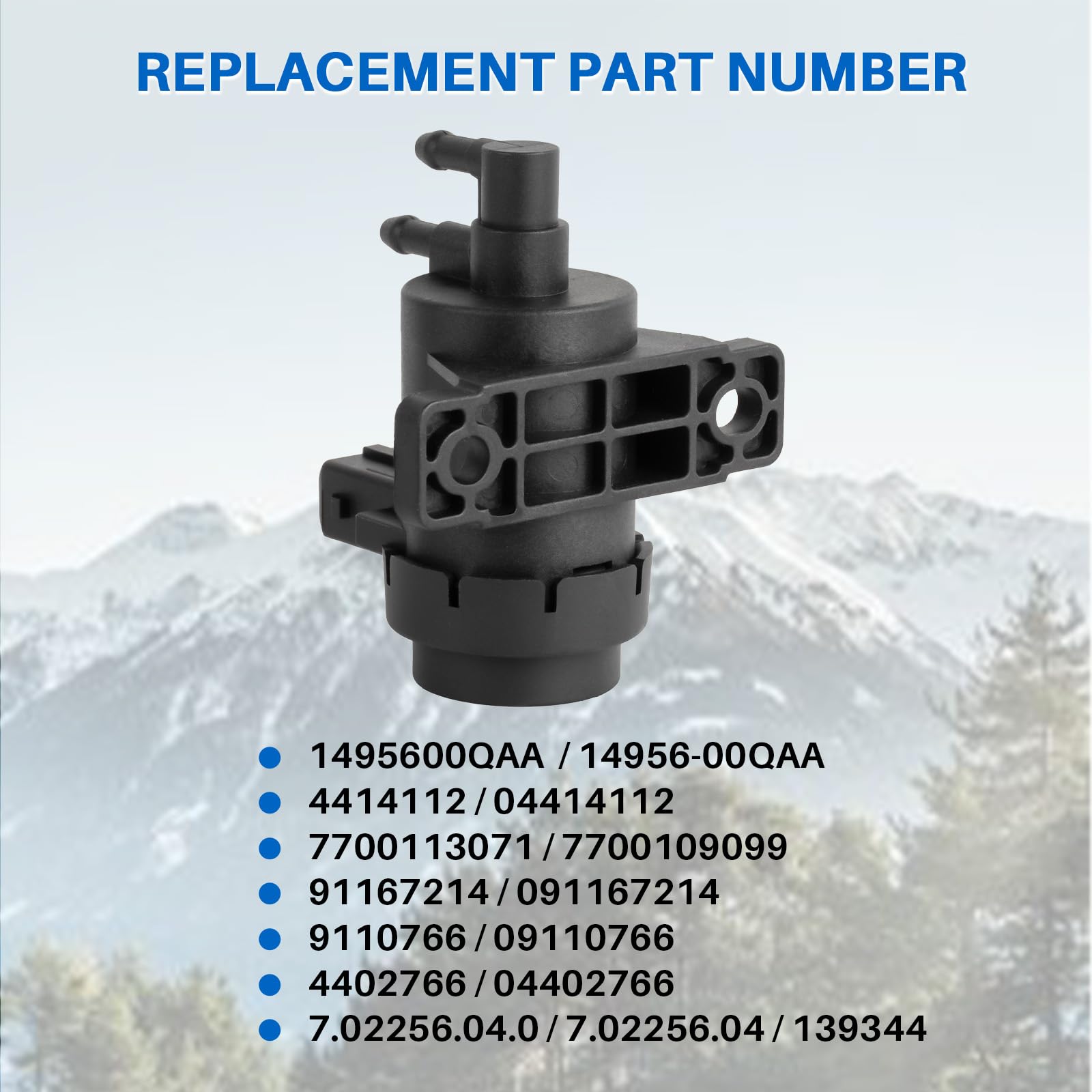 Turbo Pression Transducteur Électrovanne compatible avec Movano Vivaro Kangoo Clio Laguna Trafic 4402766 4414112 09110766 91167214 7700109099