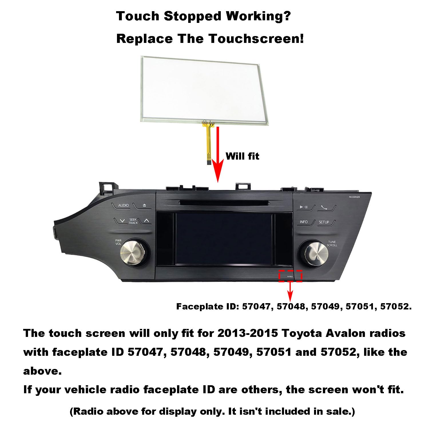 TOYOTA  蓄電池用モニター 本体 Amazon.com: Touch Screen Digitizer Fit For Toyota Camry Tacoma