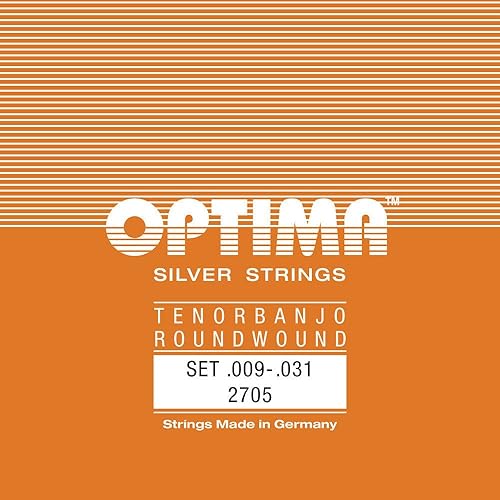 Optima 2703K Cuerdas Tenor Banjo PLATA, extremo de bola g-3