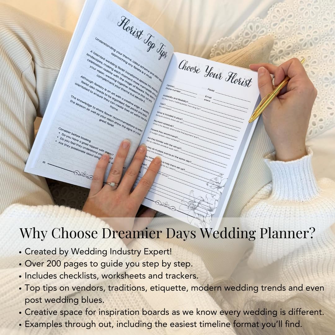 Expert Wedding Planner Book and Organiser for UK Brides, White, Case - Image 3