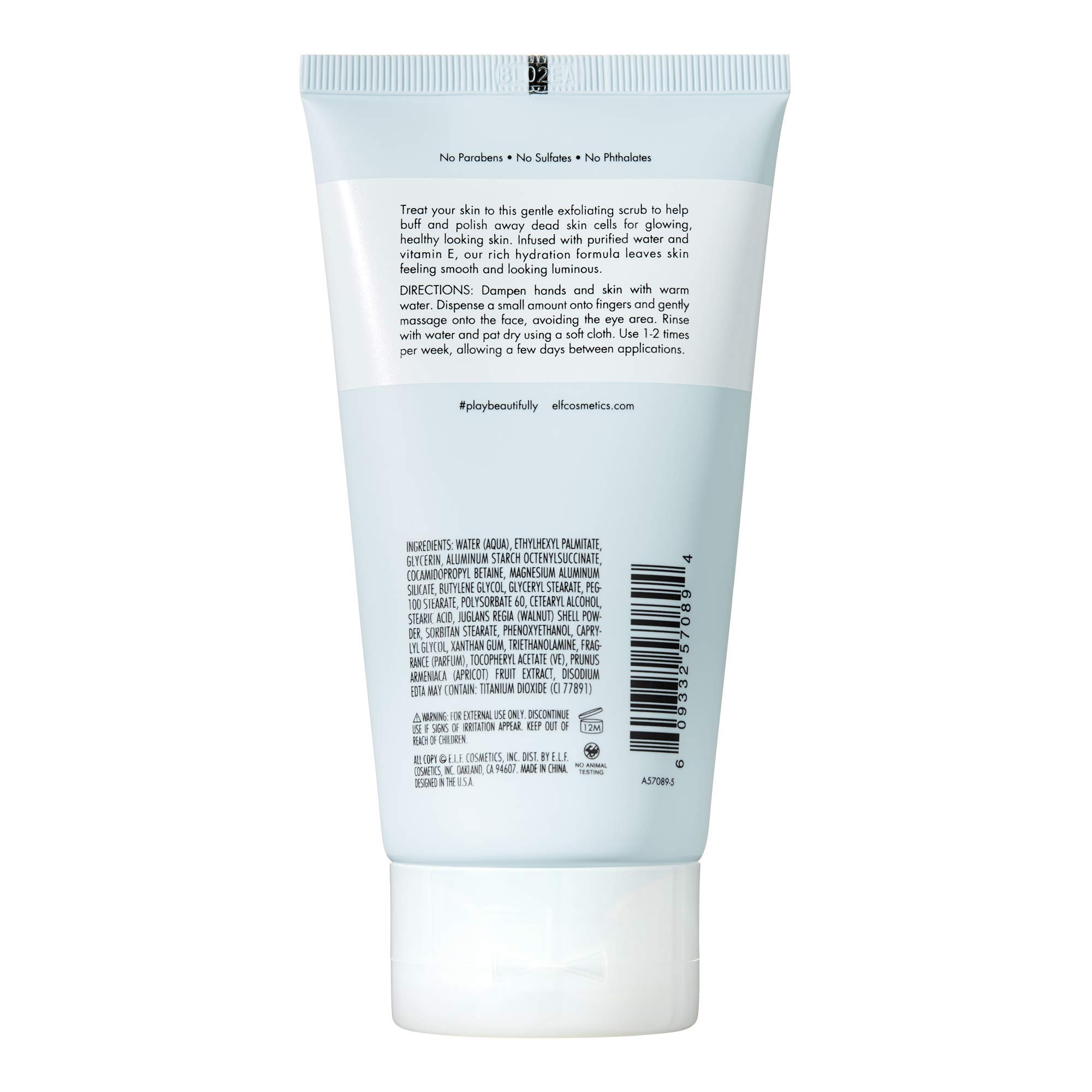e.l.f. Exfoliating Scrub, Sanftes & leuchtendes Reinigungsmittel, für gesunde, strahlende & leuchtende Haut, 5 Fl Oz (150mL)