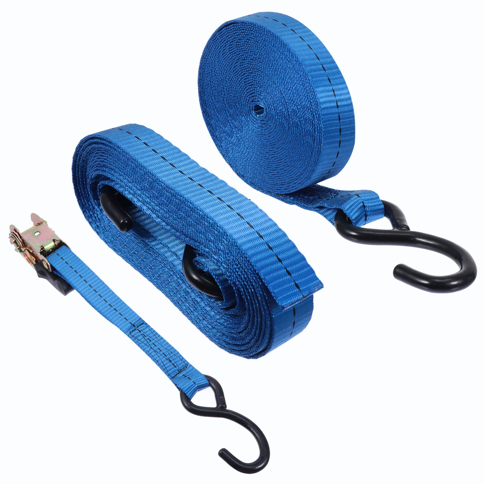 Ruote per Kayak Auto Blu Cinghie di Tensionamento per Auto per Impieghi Pesanti Cinghie a Cricchetto da 25 mm con Ganci a J Cinghie di Fissaggio del Carico Regolabili Cinghie in Poliestere 6M Ruote