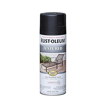 Rust-Oleum 7220830 Stops Rust Textured Spray Paint for Outdoor Metals (Black - 340 Grams)