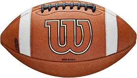 Wilson Jogo de futebol americano de couro NCAA GST