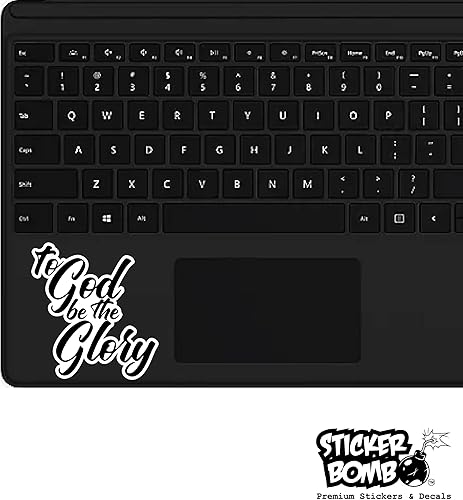 Miniatura 5 de Calcomanía de vinilo de bomba con texto en inglés To God Be The Glory para automóvil, camión, computadora, en cualquier lugar, vinilo prémium para