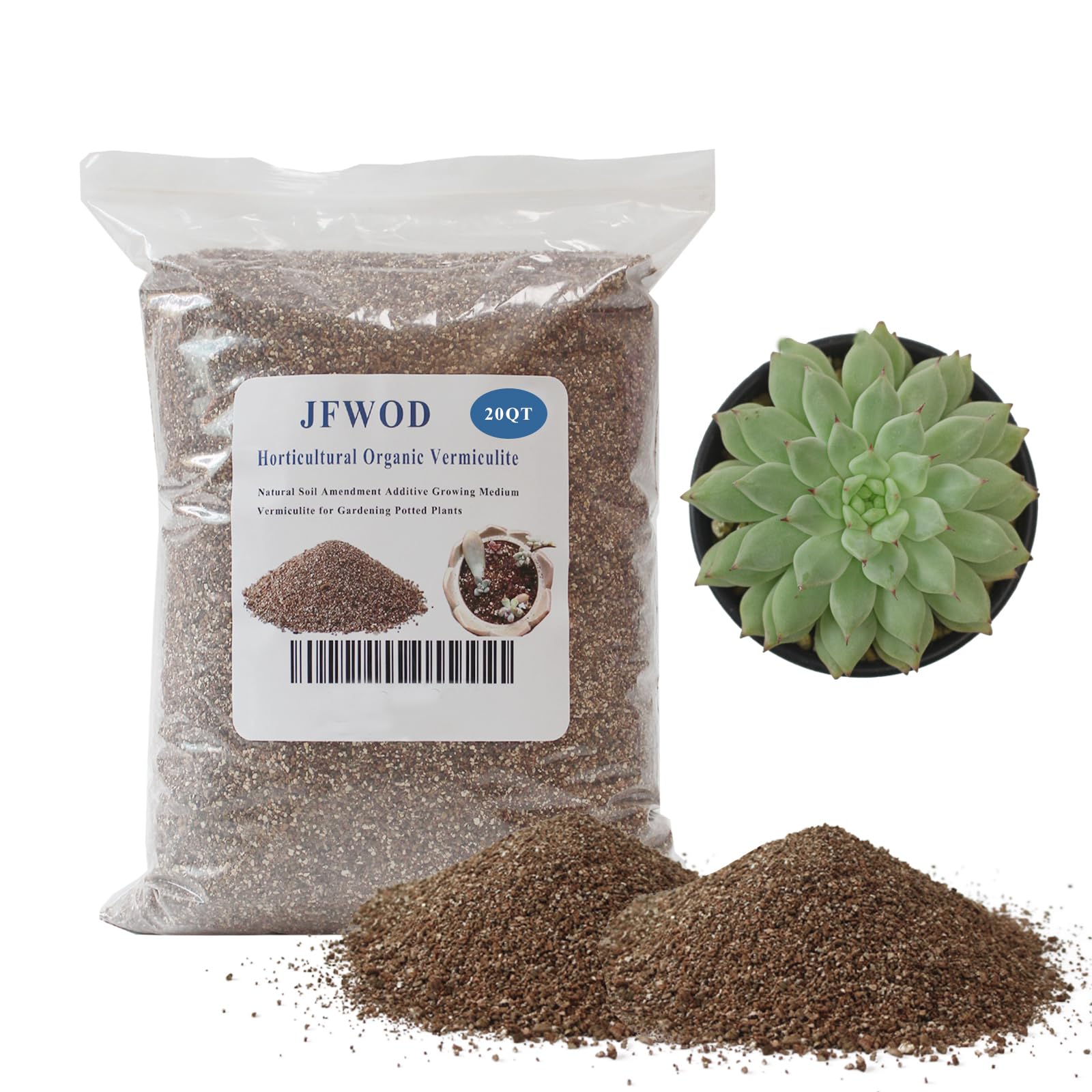 20QT Organic Vermiculite, Horticultural Vermiculite for Plants, Soil for Potted Plants, Vermiculite Coarse Hydroponic for Succulent Orchid Gardening