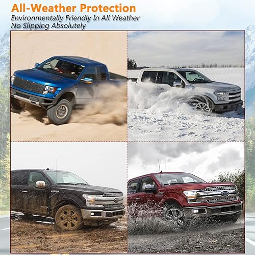 Miniatura 4 de KEYOOG Compatible con 2015 2016 2017 2018 2019 2020 Fo-rd Mustang (no se adapta a Shelby GT500), tapetes de coche negro TPE especial para todo tipo
