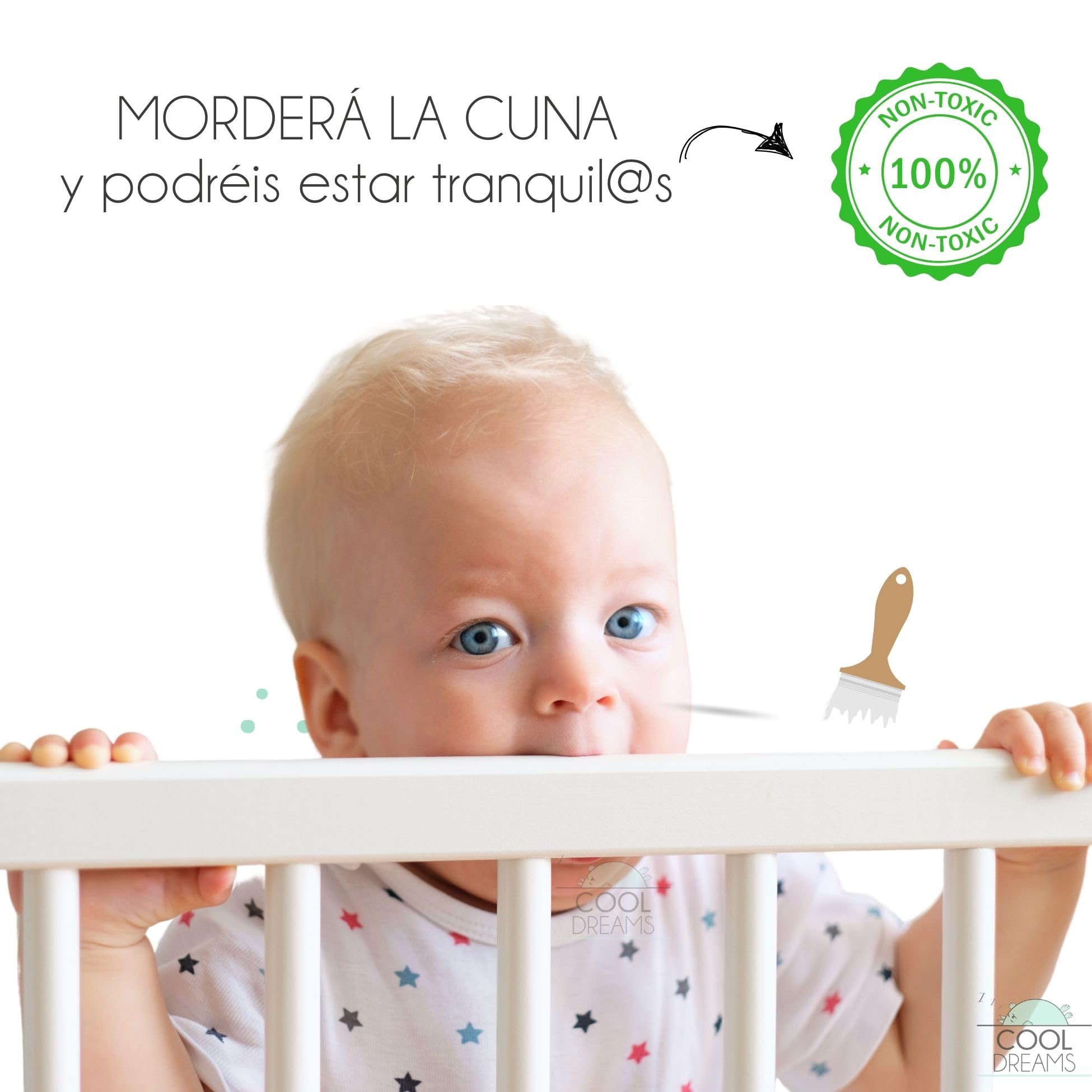 Koala CoolDreams - Lettino in legno, 120 x 60 cm, kit co-sleeper incluso
