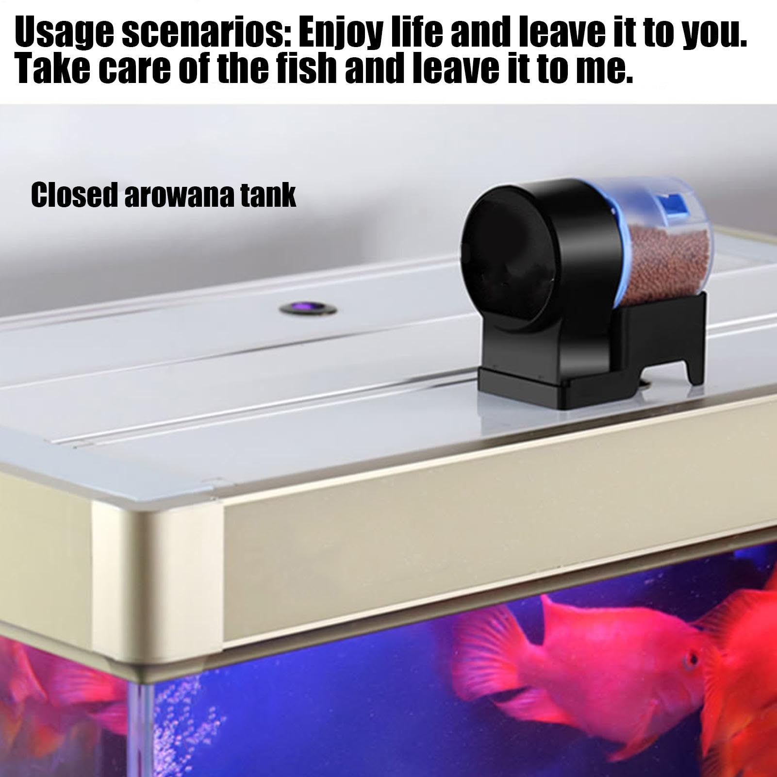 Mangime Automatico per Pesci da Acquario Dispenser Di Cibo Regolabile Di | Mangiatoia Automatica Per Acquario per Betta Tartaruga Laghetto Pesci Koi Casa Ufficio Camera