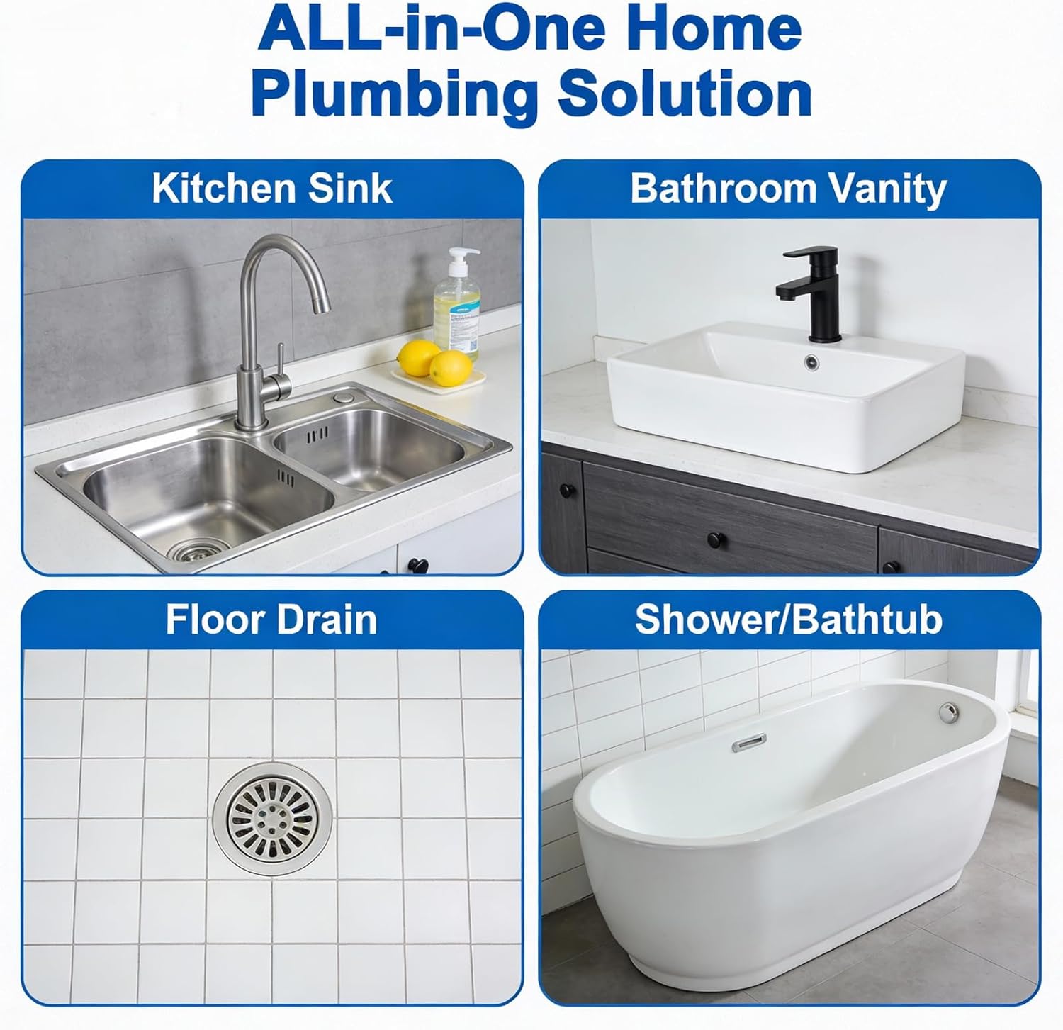 Sink and Drain Cleaner Powder: Unscented Fast Foaming Drain Clog Remover for Kitchen, Bathroom Pipes & Floor Drains | for Routine Home Plumbing Maintenance (4×110g) - Image 5