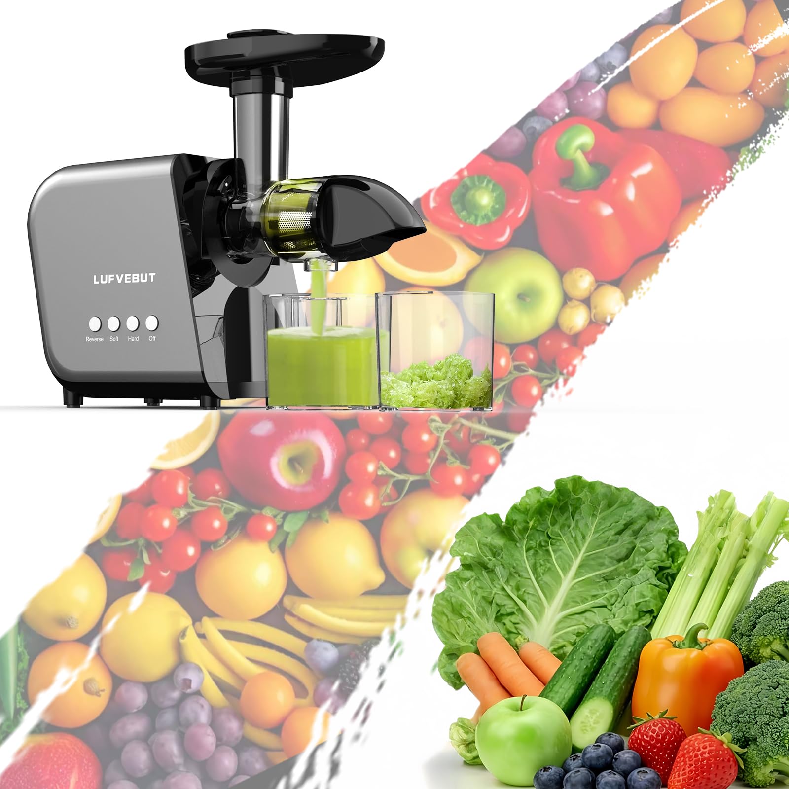 LUFVEBUT Cold Press Slow Juicer