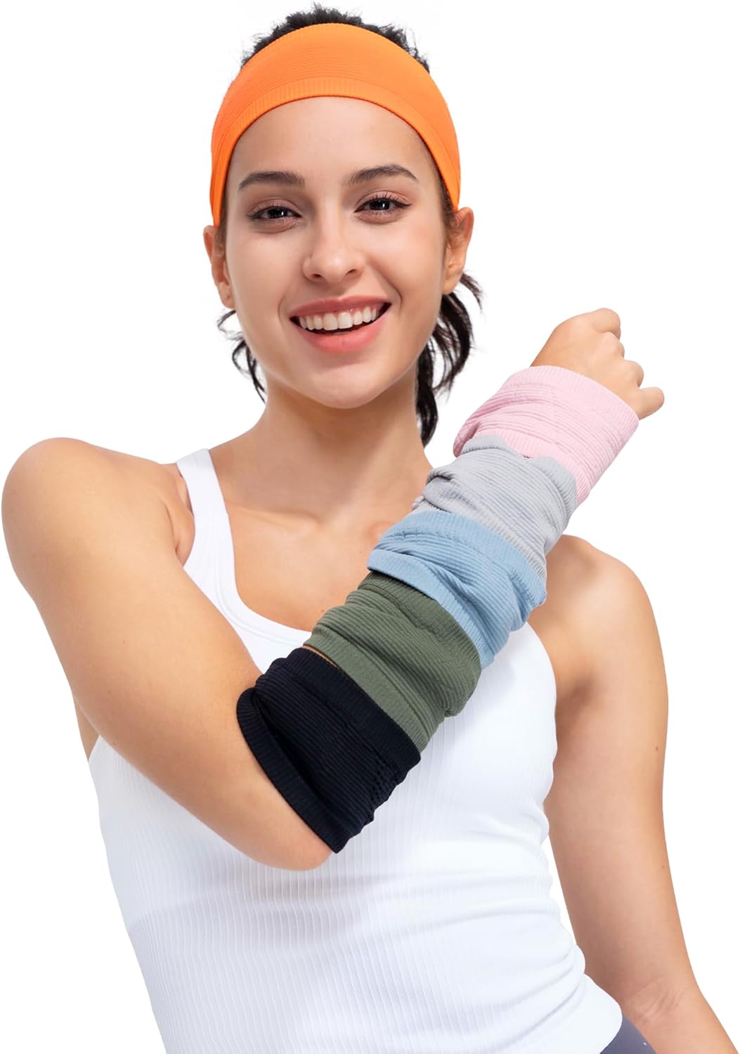 Excwudy Wide Workout Sweatbands Headbands for Women Men